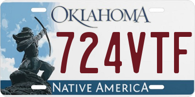OK license plate 724VTF