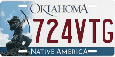 OK license plate 724VTG