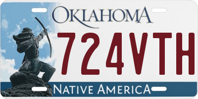 OK license plate 724VTH