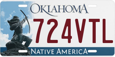 OK license plate 724VTL