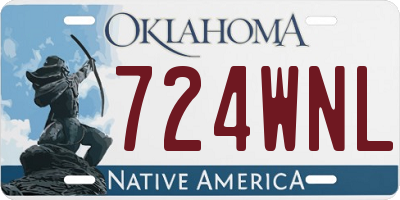 OK license plate 724WNL
