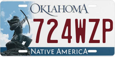 OK license plate 724WZP