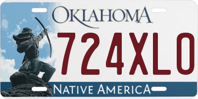 OK license plate 724XLO