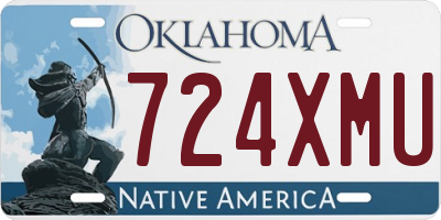 OK license plate 724XMU