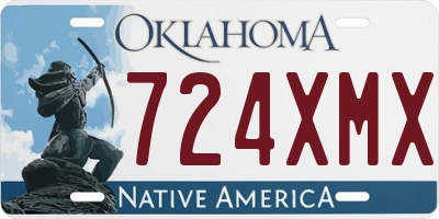 OK license plate 724XMX