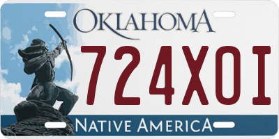 OK license plate 724XOI