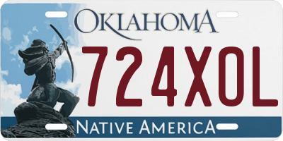 OK license plate 724XOL