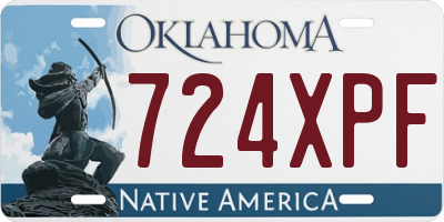 OK license plate 724XPF