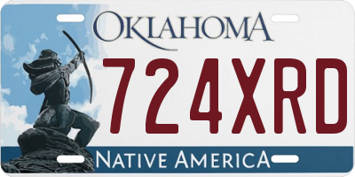 OK license plate 724XRD