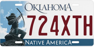 OK license plate 724XTH