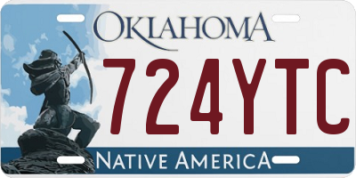 OK license plate 724YTC
