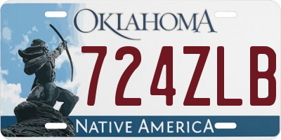 OK license plate 724ZLB