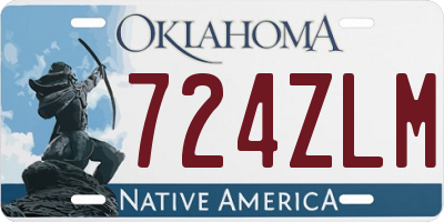 OK license plate 724ZLM