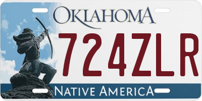 OK license plate 724ZLR