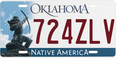 OK license plate 724ZLV