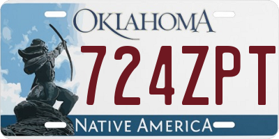 OK license plate 724ZPT