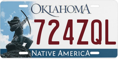 OK license plate 724ZQL