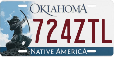 OK license plate 724ZTL