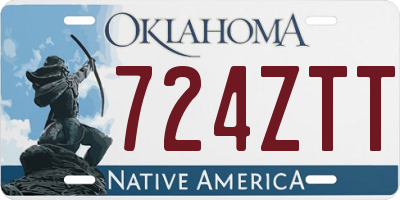 OK license plate 724ZTT