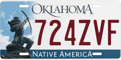 OK license plate 724ZVF