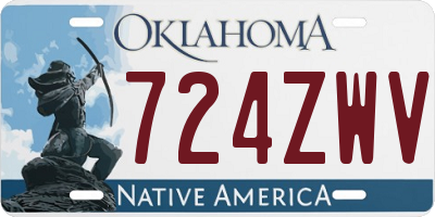 OK license plate 724ZWV