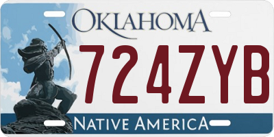 OK license plate 724ZYB