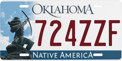 OK license plate 724ZZF