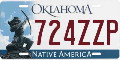 OK license plate 724ZZP