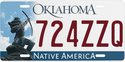 OK license plate 724ZZQ