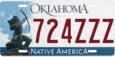 OK license plate 724ZZZ