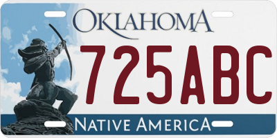 OK license plate 725ABC