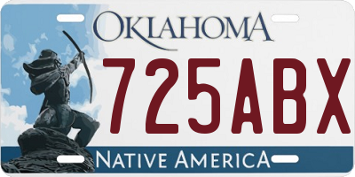 OK license plate 725ABX