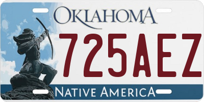 OK license plate 725AEZ