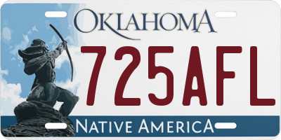 OK license plate 725AFL