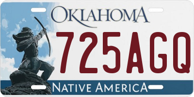 OK license plate 725AGQ