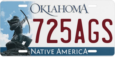 OK license plate 725AGS