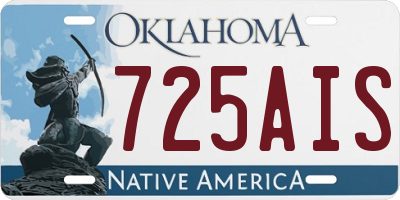OK license plate 725AIS