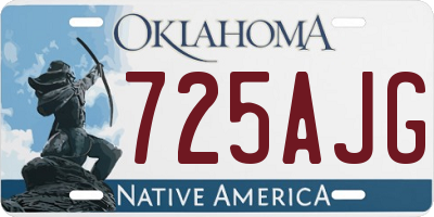 OK license plate 725AJG