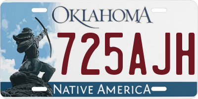 OK license plate 725AJH