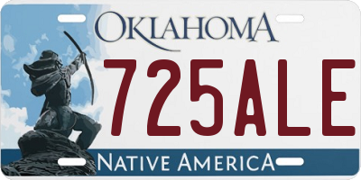 OK license plate 725ALE