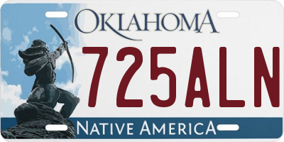 OK license plate 725ALN