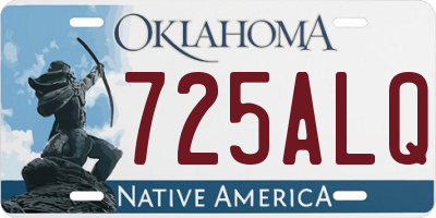 OK license plate 725ALQ