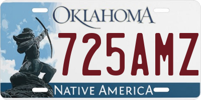 OK license plate 725AMZ