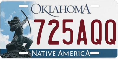 OK license plate 725AQQ