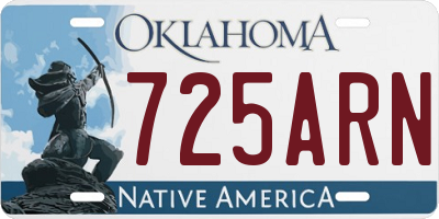 OK license plate 725ARN