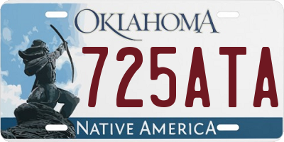 OK license plate 725ATA