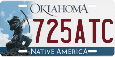 OK license plate 725ATC