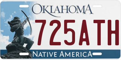 OK license plate 725ATH