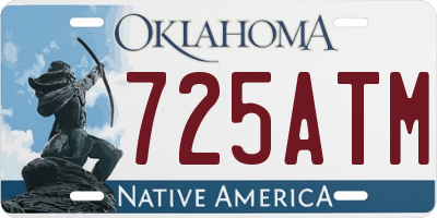 OK license plate 725ATM