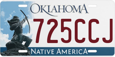 OK license plate 725CCJ